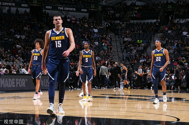  NBA常规赛，约基奇三双助掘金轻取马刺